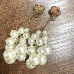 ホワイトパール ゴールドトーン イヤリング