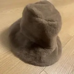ファーバケットハット　ベージュ　56〜58cm