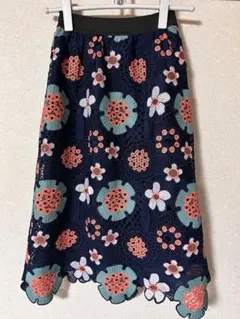 ScoLar 花柄 レース スカートのサムネイル