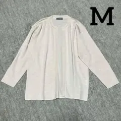 ロングカーディガン　M ピンクベージュ　レディース　羽織り　送料込み　匿名配送