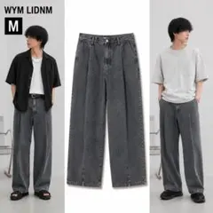 WYM LIDNM きれカジ タックワイドデニムパンツ Mのサムネイル