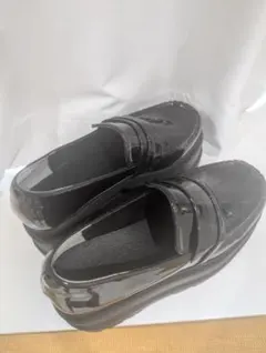 【未使用】GRL 厚底ローファー ブラック 23cm レディース 光沢