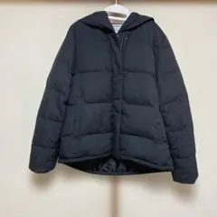 OPAQUE.CLIP ブラック黒フードつきミュラーダウン アウター L防寒