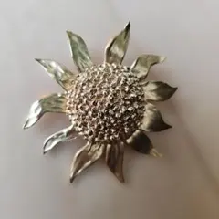 ゴールド　 ブローチ　太陽　コサージュ　小物　レディース　マフラー　ストール