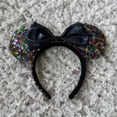 ミッキー耳型スパンコールカチューシャ