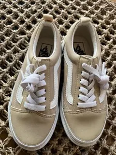 未使用　VANS ベージュ スニーカー　19センチ