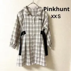 【Pinkhurt ピンクハント】チェック柄 ワンピース★130