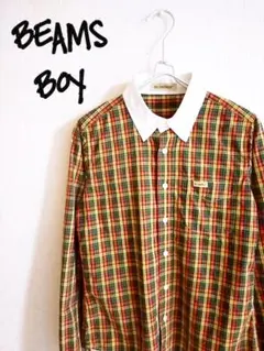 D221618 BEAMS BOY リネンスクエアネック配色ショートスリーブ - メルカリ