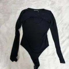 naked wardrobe ブラックボディスーツ　【M】