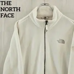 ノースフェイス☆フリースジャケット 裏ボア 刺繍ロゴ L ホワイト 0095