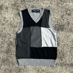 希少 COMME des GARÇONS HOMME パッチワーク ニットベストのサムネイル