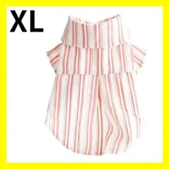 K06024　犬服 ストライプ ワンピース XL