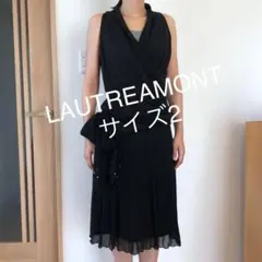 セットアップ　ノースリーブトップス　スカート　黒　　ロートレアモン　フォーマル