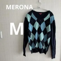 MERONA アーガイルセーター Mサイズ