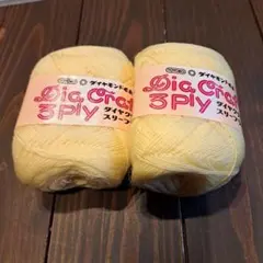 TOYOBO Dia Craft 3 Ply 毛糸 CP207 イエロー 25g