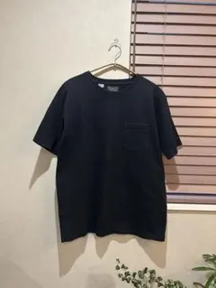 CIAOPANIC ブラックTシャツ フロントポケット付き