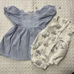 H&M ストライプ トップス & baby GAP ボディスーツ セット