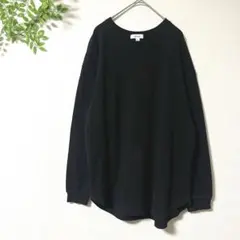 niko and… ニコアンド クルーネックニット スウェット 黒