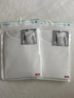 UNIQLO AIRism クルーネックT(八分袖) Mサイズ 2枚セット