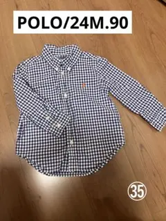 Ralph Lauren ギンガムチェックシャツ 24M 90cm