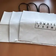 LOWRYS FARMショップ袋グレー白大体縦30.cm 幅15センチ即買い不可のサムネイル