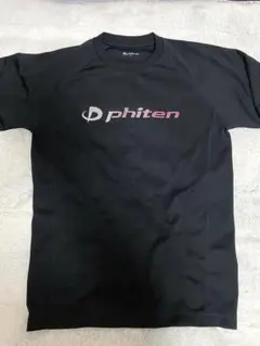 Phiten ブラック ピンクグラデーション ラメ Tシャツ