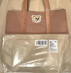 オールドテディ　ワッペントートバッグ ✨ Ｌサイズにぴったりのバッグインバッグ