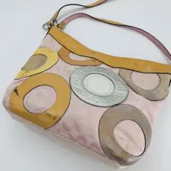 【中古良品】coachピースド パッチワーク2way ショルダーバッグ