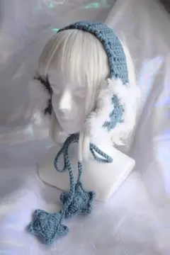 星型　イヤーマフ　耳あて　ハンドメイド