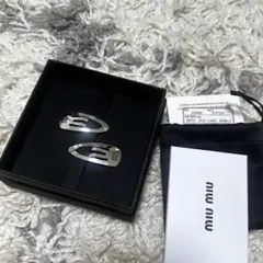 miu miu ヘアピン ヘアクリップ ボルドー ワインレッド2個セット