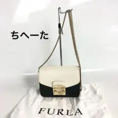 FURLA フルラ メトロポリス チェーン ショルダーバッグ ホワイト