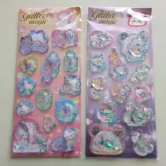 再入荷！新品　ウォーターシール　シャカシャカ　2枚組　パンダ　オレンジネコ