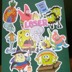 ⑤防水 ステッカー スポンジボブ シール