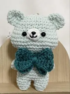 もっちりほっぺのあみぐるみ　キーホルダー付き　No.18