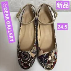 新品　DEAR GALLERY アンクルストラップ パンプス 24.5cmのサムネイル