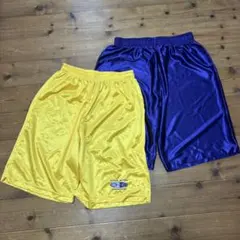 バスケットボールパンツ L バスパン　紫　黄色