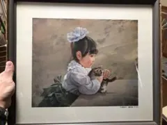 藤岡心象　ずっと好き　少女と子猫の絵画 2026年最新】藤岡心象の人気アイテム - メルカリ