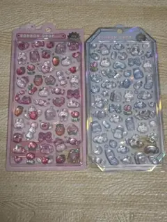 ボンボンドロップシール　オリジナル　ももいろボンボン　みずいろボンボン　うさぎ