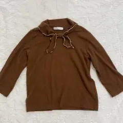 リボン付き長袖カットソー