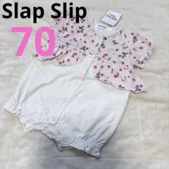 [新品] SLAP SLIP BEBE 半袖ロンパース　さくらんぼ　いちごのサムネイル