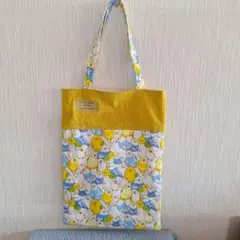 インコ柄トートバッグ