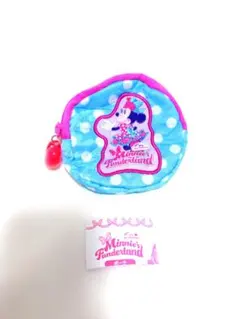 ディズニー　パルパルーザ　ミニー　カプセルトイ　ポーチ　水色