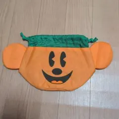 ハロウィン パンプキンミッキー 巾着袋 ポーチ