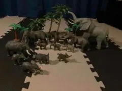 シュライヒ フィギュア まとめ売り １２体セット ゾウ　ヤシの木　コレクタ　パポ