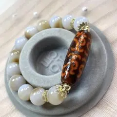 極希少 紅彩 珊瑚化石 コーラルアゲート 菊模様 バングル - メルカリ