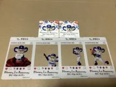 中日ビル1周年記念 ドアラカード 4枚セット ステッカー付