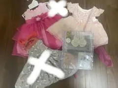 お呼ばれ5点セット、ベビードレス、オシャレスタイ、おしゃれお食事エプロン