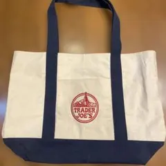 新品　Trader Joe's キャンバス エコバッグ ネイビー