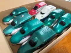 ハッピーセット プラレール 8点セット はやぶさ　透明ボディの特別車両付き