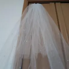 パール付きホワイト 　　　　　　　ウェディングベール
